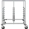 vidaXL Dienbladenwagen met 12 GN-bakken 75x55x87 cm roestvrij staal
