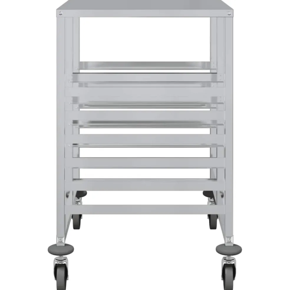 vidaXL Dienbladenwagen met 12 GN-bakken 75x55x87 cm roestvrij staal