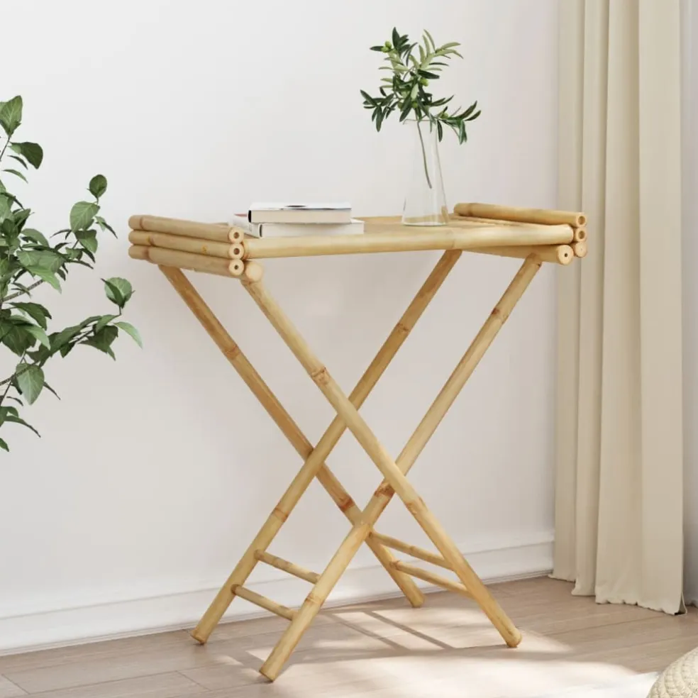 vidaXL Dienbladtafel inklapbaar 70,5x42,5x80 cm bamboe