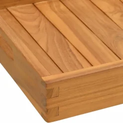vidaXL Dienblad 60x35 cm massief teakhout