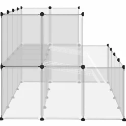 vidaXL Dierenhok klein 143x107x93 cm polypropeen en staal transparant