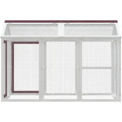 vidaXL Dierenren 141x94x104 cm massief grenenhout mokkakleurig