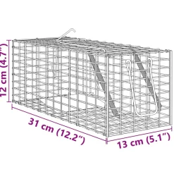 vidaXL Dierenvallen Antraciet 31 x 13 x 12cm Staal