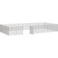 vidaXL Dierenverblijf 24 panelen 54x60 cm gegalvaniseerd ijzer