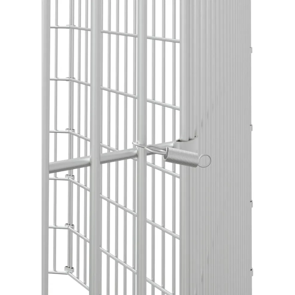 vidaXL Dierenverblijf 8 panelen 54x60 cm gegalvaniseerd ijzer