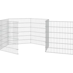 vidaXL Dierenverblijf 6 panelen 54x60 cm gegalvaniseerd ijzer