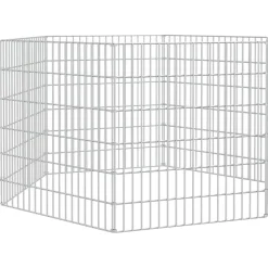 vidaXL Dierenverblijf 6 panelen 54x60 cm gegalvaniseerd ijzer