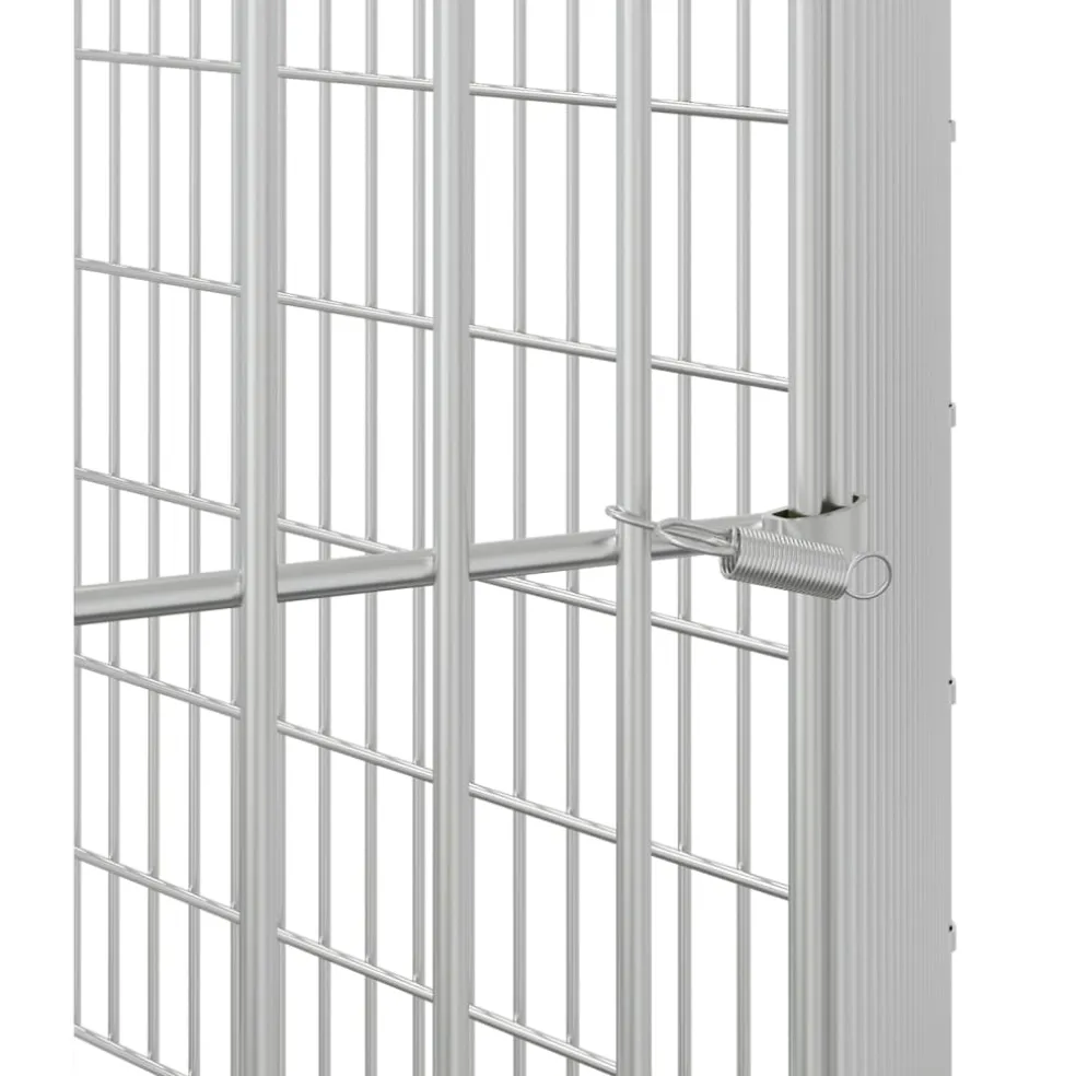 vidaXL Dierenverblijf 6 panelen 54x60 cm gegalvaniseerd ijzer