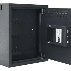 vidaXL Digitale kluis met slot Donkergrijs 30 x 10 x 36,5 cm Staal