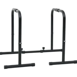 vidaXL Dip Bar Zwart 116 x 66 x 74,5 cm Gepoedercoat staal