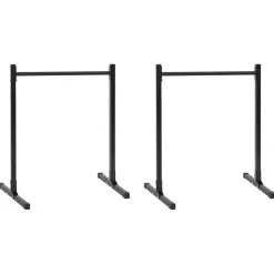 vidaXL Dip station 2 st Zwart 55 x 90 x 104.5 cm Gepoedercoat staal