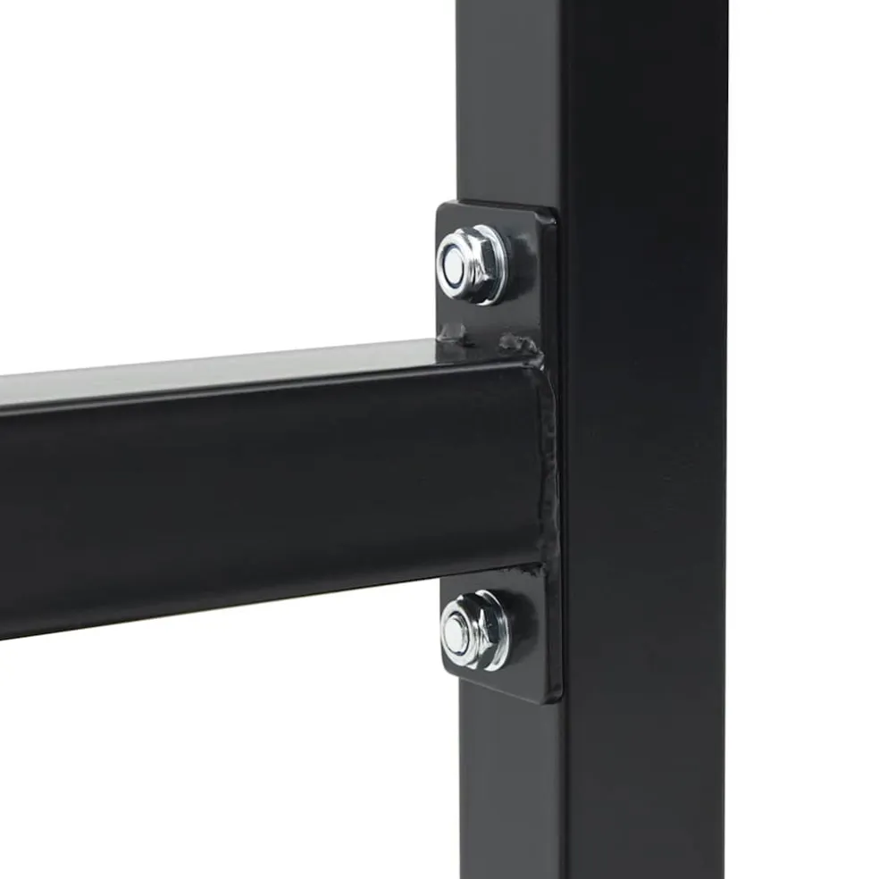 vidaXL Dip station Zwart 103,5 x 66,5 x 121,5 cm Gepoedercoat staal