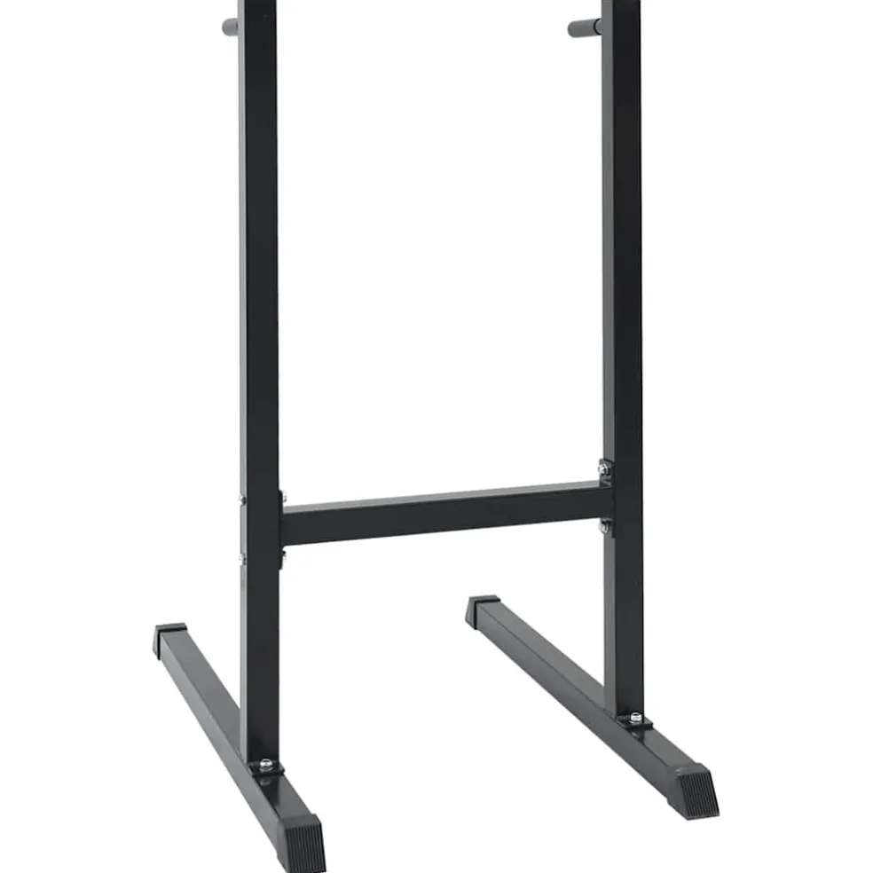 vidaXL Dip station Zwart 103,5 x 66,5 x 121,5 cm Gepoedercoat staal