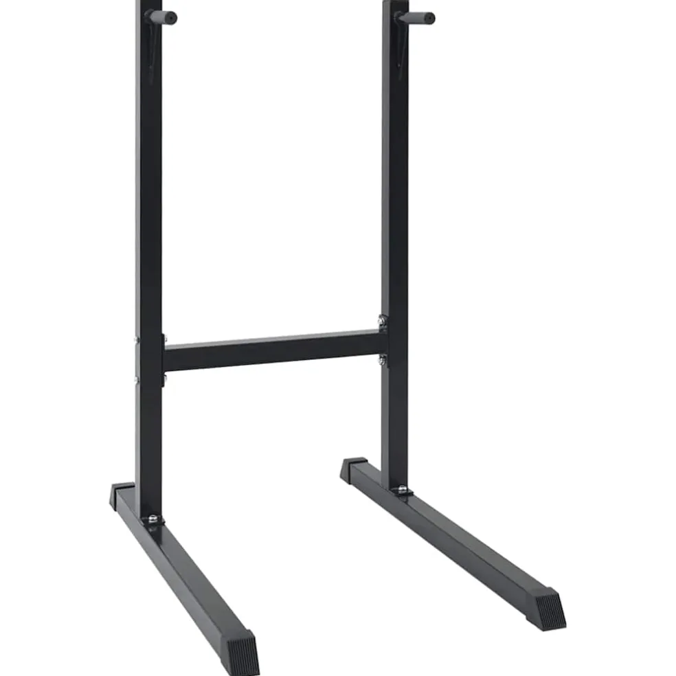 vidaXL Dip station Zwart 103,5 x 66,5 x 121,5 cm Gepoedercoat staal