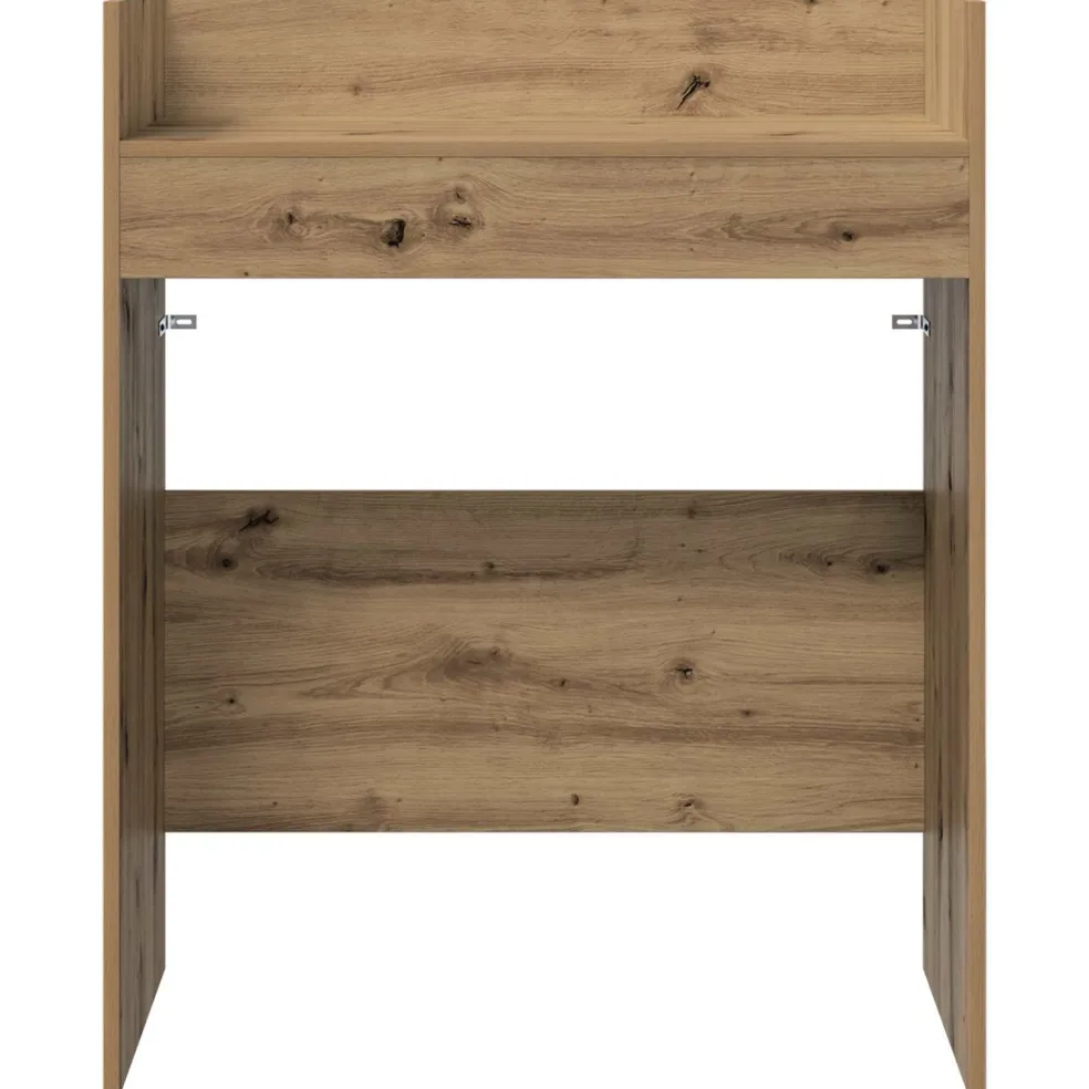vidaXL DJ Tafel Artisanaal eiken 102 x 45 x 102 cm Bewerkt hout