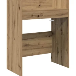 vidaXL DJ Tafel Artisanaal eiken 102 x 45 x 102 cm Bewerkt hout