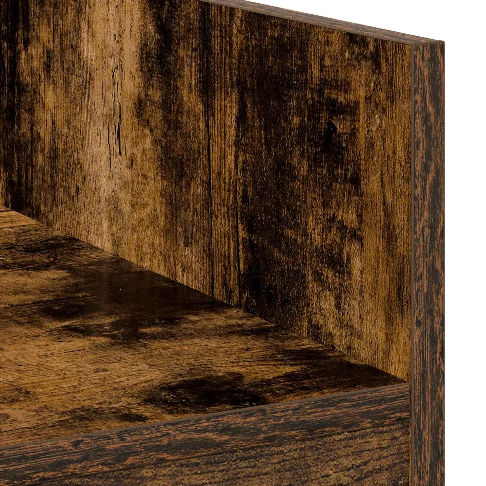 vidaXL DJ Tafel Gerookt eiken 102 x 45 x 102 cm Bewerkt hout