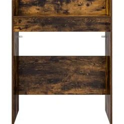 vidaXL DJ Tafel Gerookt eiken 102 x 45 x 102 cm Bewerkt hout