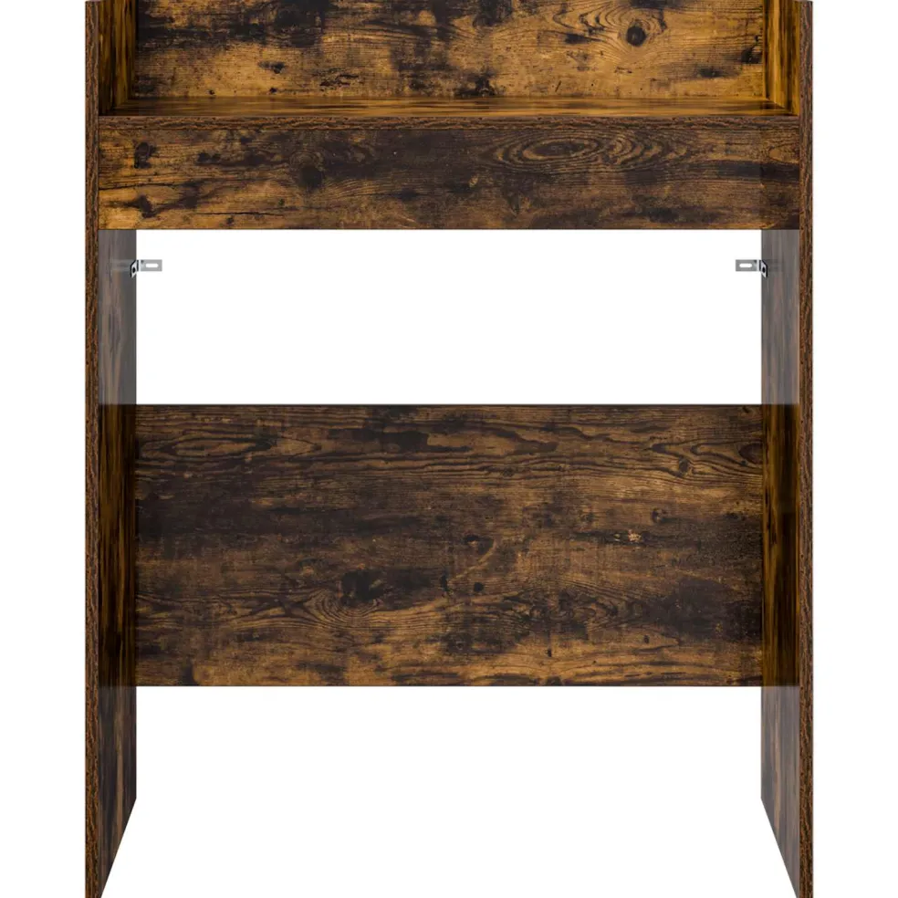 vidaXL DJ Tafel Gerookt eiken 102 x 45 x 102 cm Bewerkt hout