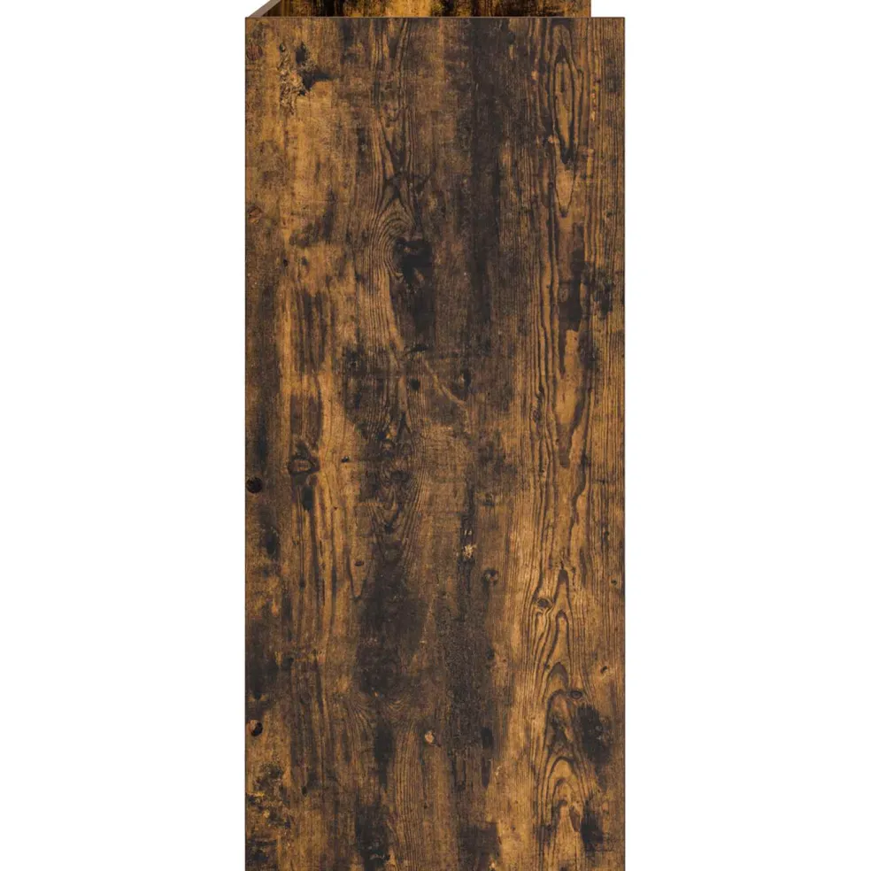 vidaXL DJ Tafel Gerookt eiken 102 x 45 x 102 cm Bewerkt hout