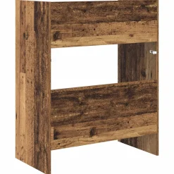 vidaXL DJ Tafel Oud hout 102 x 45 x 102 cm Bewerkt hout