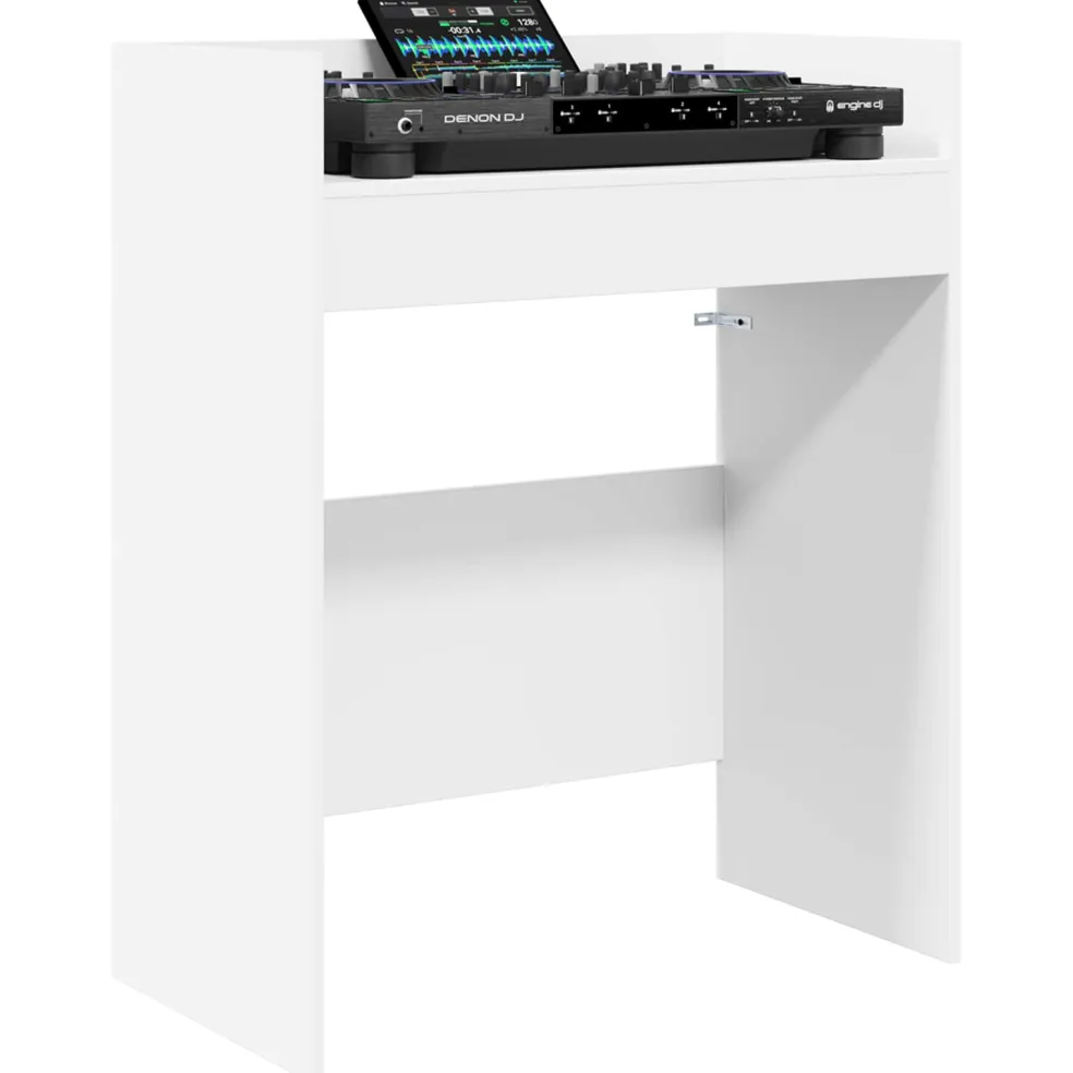 vidaXL DJ Tafel Wit 102 x 45 x 102 cm Bewerkt hout