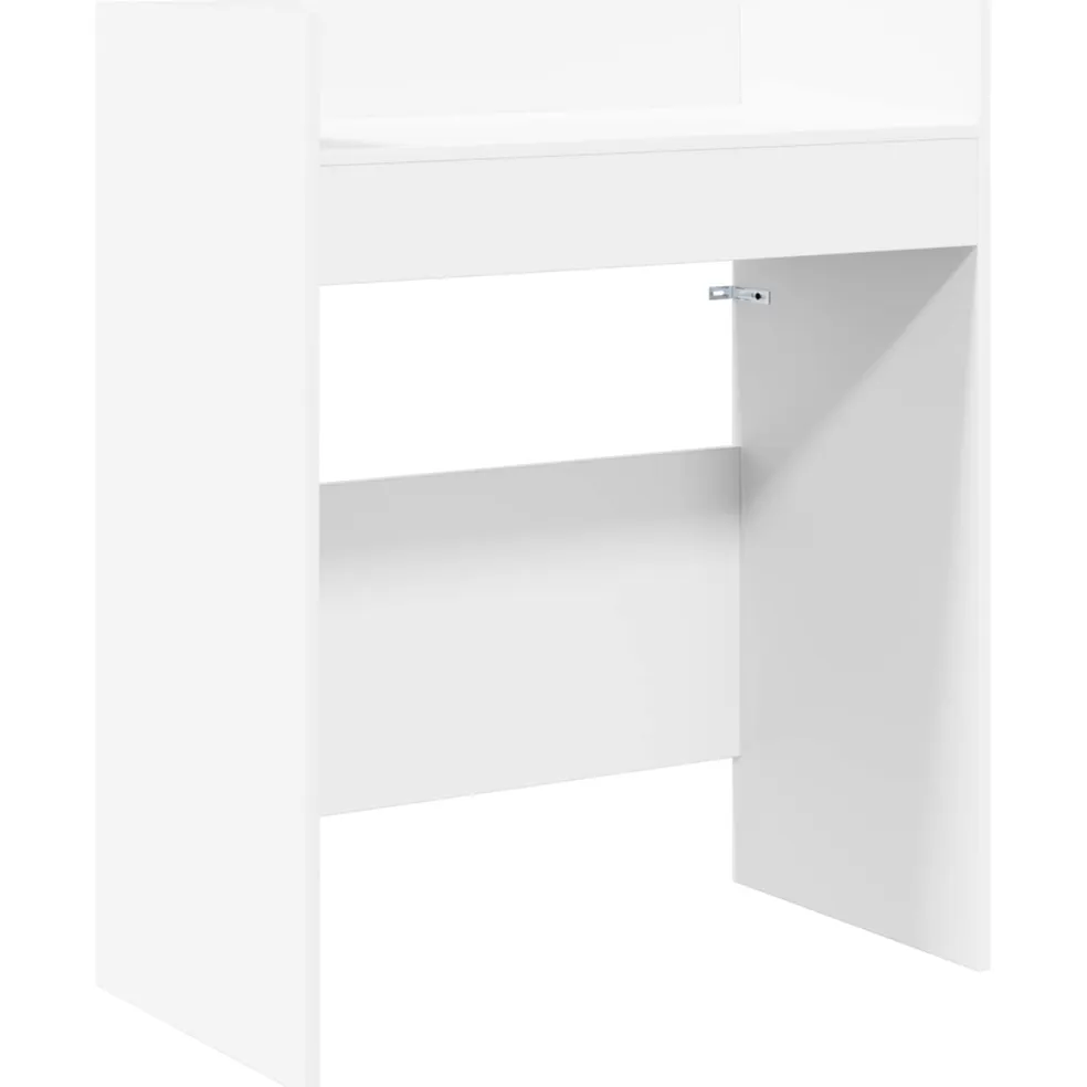 vidaXL DJ Tafel Wit 102 x 45 x 102 cm Bewerkt hout