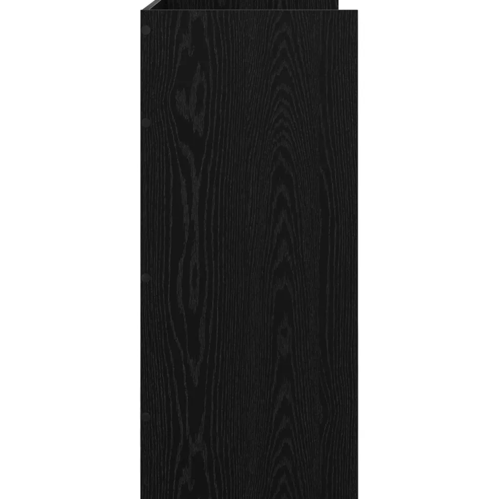 vidaXL DJ Tafel Zwart eiken 102 x 45 x 102 cm Bewerkt hout