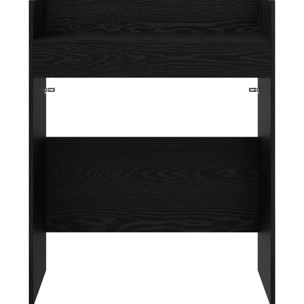 vidaXL DJ Tafel Zwart eiken 102 x 45 x 102 cm Bewerkt hout