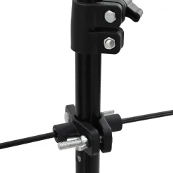 vidaXL Doelstandaard Zwart en Wit 82,5 x 51 x 150 cm Metaal