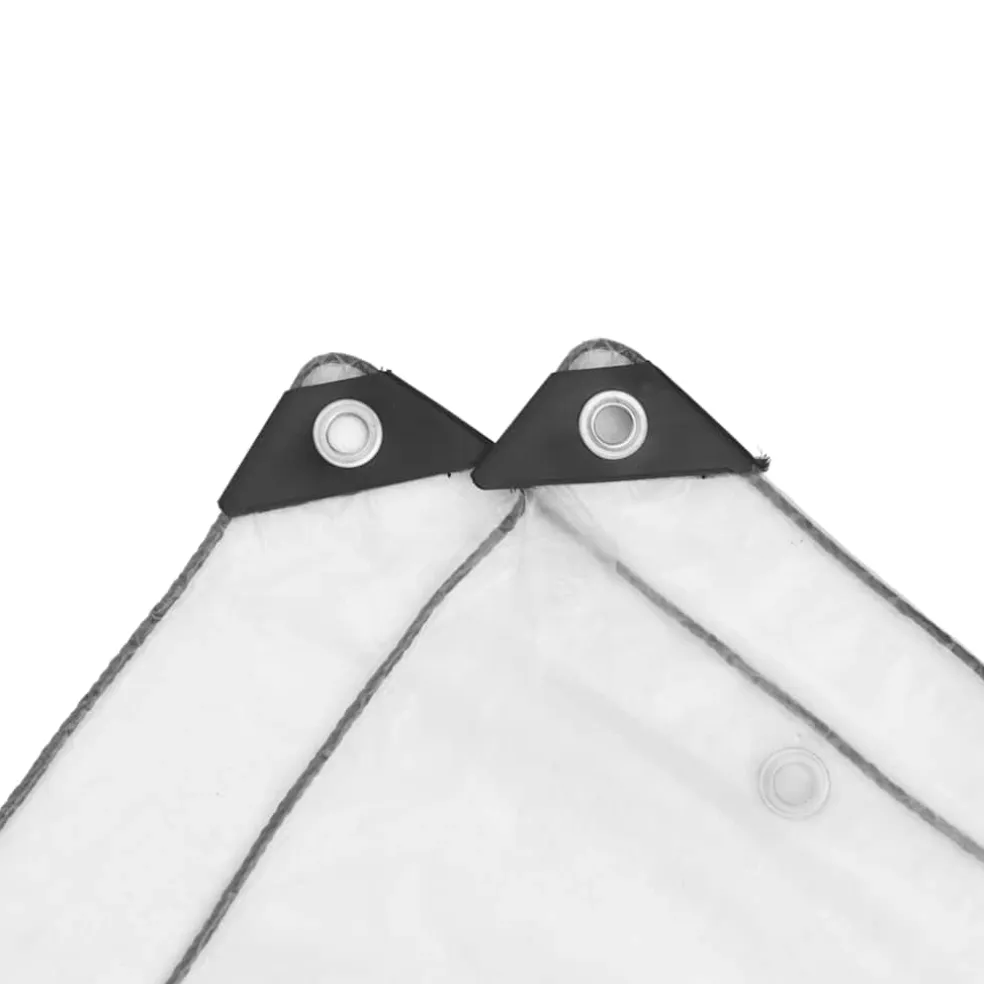 vidaXL Doorzichtig zeildoek met zeilringen 1x2 m polyethyleen