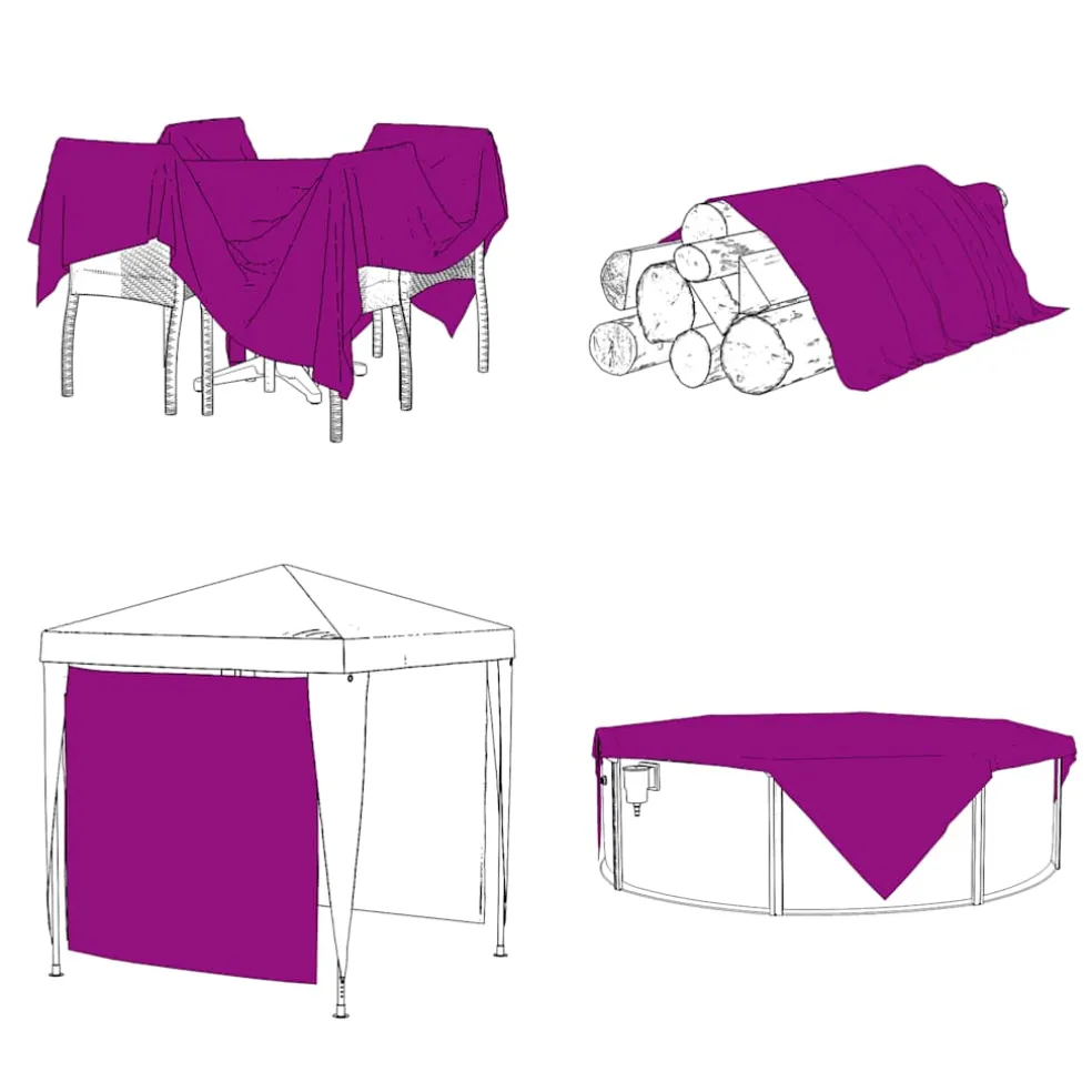vidaXL Doorzichtig zeildoek met zeilringen 1x2 m polyethyleen