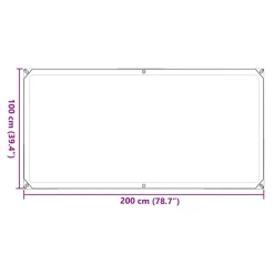 vidaXL Doorzichtig zeildoek met zeilringen 1x2 m polyethyleen