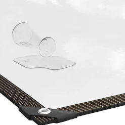 vidaXL Doorzichtig zeildoek met zeilringen 1x2 m polyethyleen