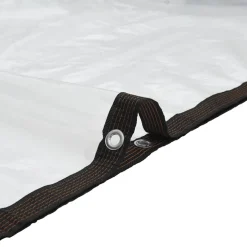 vidaXL Doorzichtig zeildoek met zeilringen 1x2 m polyethyleen