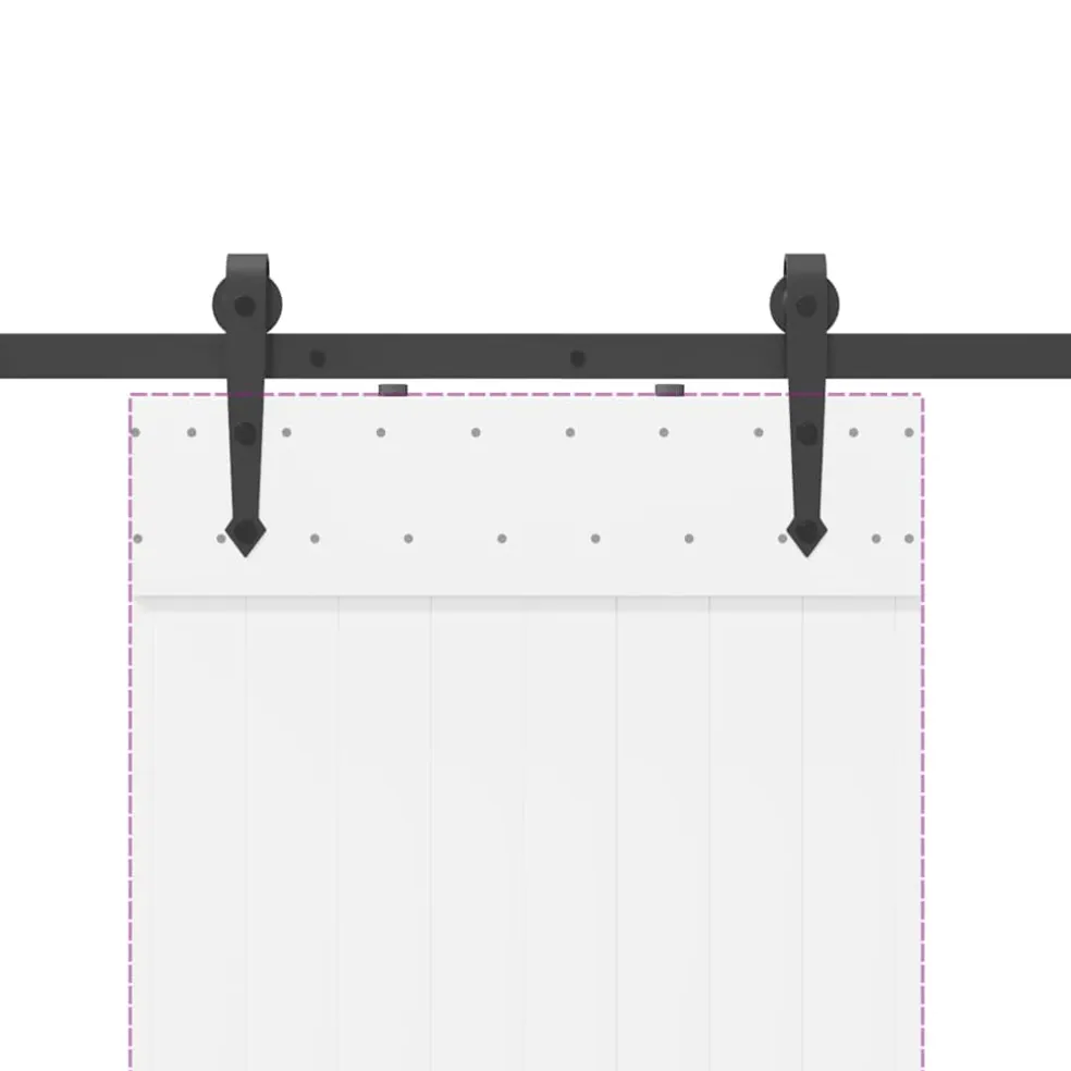 vidaXL Doos met onderdelen voor schuifdeur 152,5 cm staal zwart