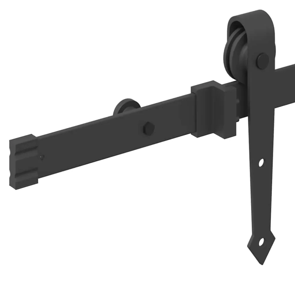 vidaXL Doos met onderdelen voor schuifdeur 152,5 cm staal zwart