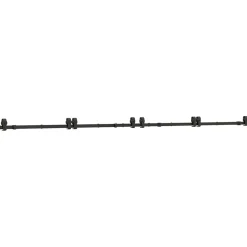 vidaXL Doos met onderdelen voor schuifdeur 366 cm staal zwart
