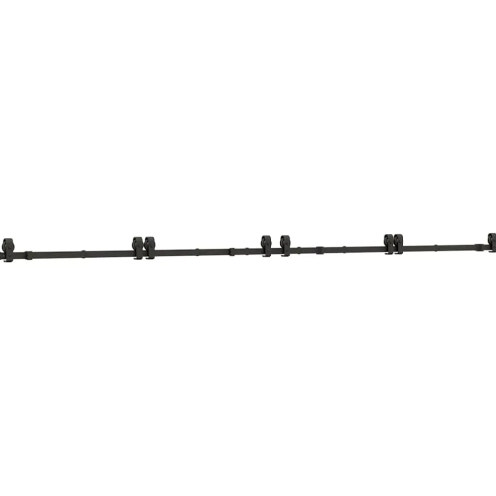 vidaXL Doos met onderdelen voor schuifdeur 366 cm staal zwart
