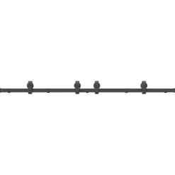 vidaXL Doos met onderdelen voor schuifdeur 183 cm staal zwart