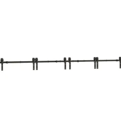 vidaXL Doos met onderdelen voor schuifdeur 366 cm staal zwart