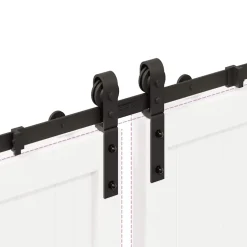 vidaXL Doos met onderdelen voor schuifdeur 366 cm staal zwart