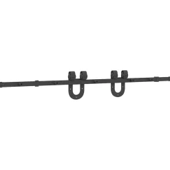 vidaXL Doos met onderdelen voor schuifdeur 183 cm staal zwart