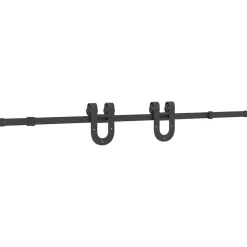 vidaXL Doos met onderdelen voor schuifdeur 183 cm staal zwart