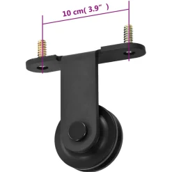 vidaXL Doos met onderdelen voor schuifdeur SKIEN 183 cm staal zwart