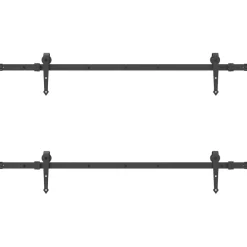 vidaXL Doos met onderdelen voor schuifdeur 152,5 cm staal zwart