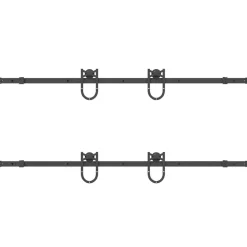 vidaXL Doos met onderdelen voor schuifdeur 183 cm staal zwart