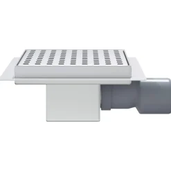 vidaXL Dot doucheafvoer Zilver 15 x 15 cm Roestvrij staal 304