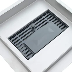 vidaXL Dot doucheafvoer Zilver 15 x 15 cm Roestvrij staal 304