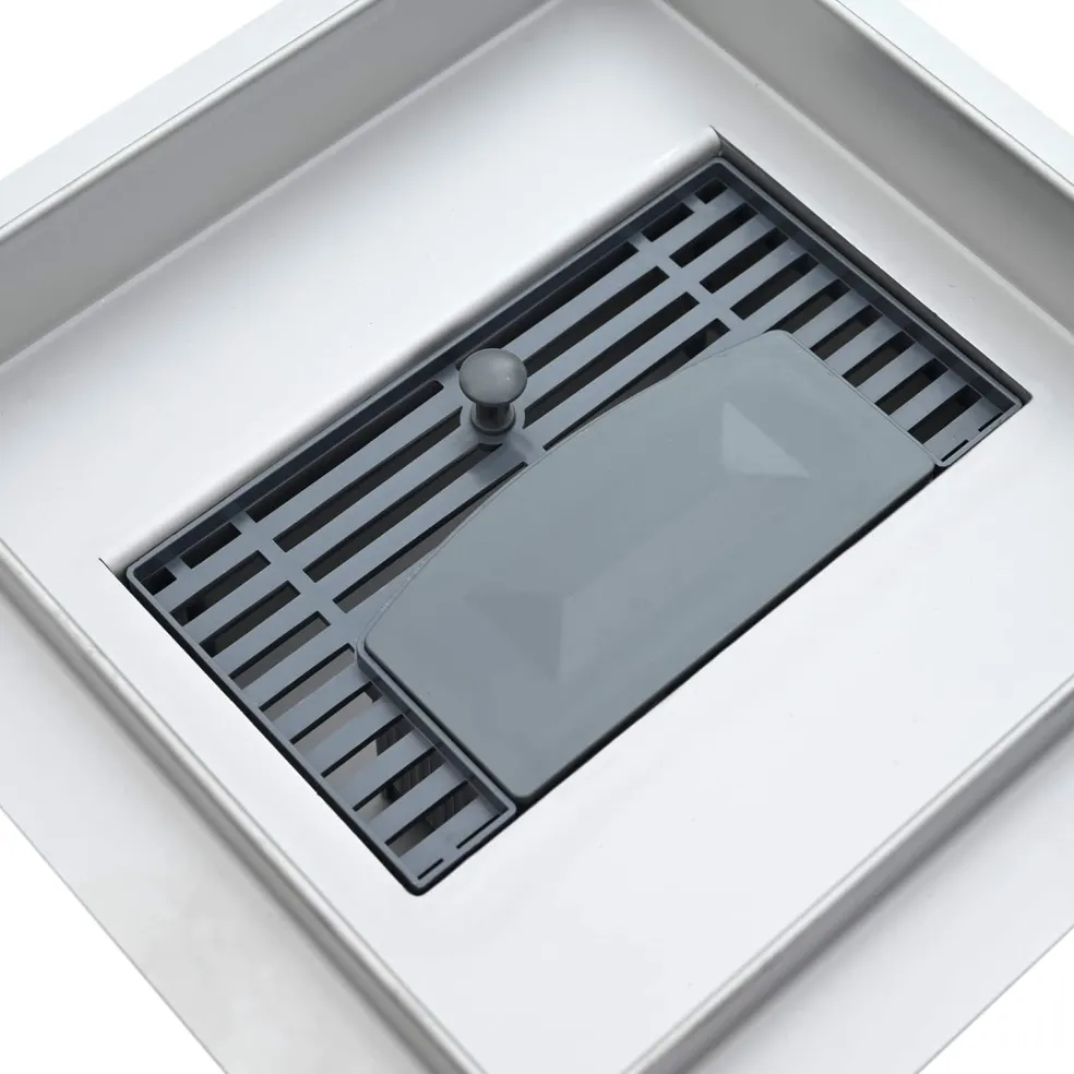 vidaXL Dot doucheafvoer Zilver 15 x 15 cm Roestvrij staal 304